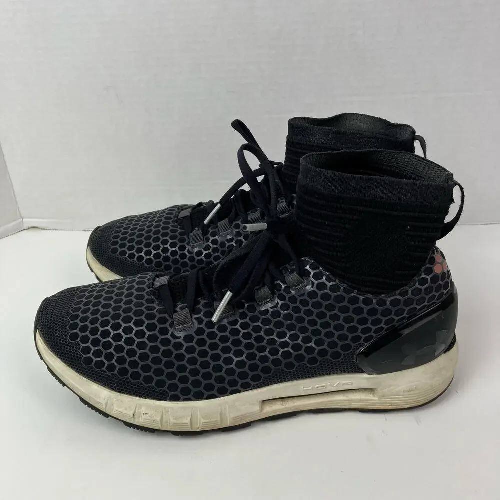 Under Armour Mens Sz 8 HOVR CGR CT Mid-Top Sock Style Sneakers Shoes Black Worn